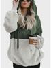 Autumn & Winter Hooded Fleece Jacket with Splicing Design