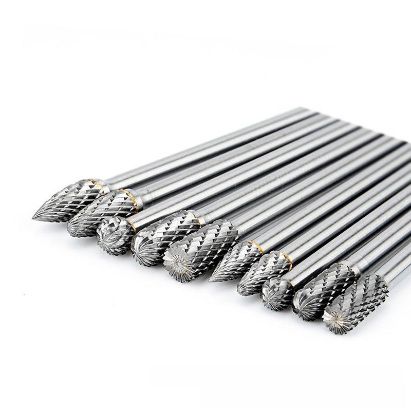 Tungsten Carbide Rotary File Milling Cutter 3x5mm for Metal & Woodworking with Single/Double Groove