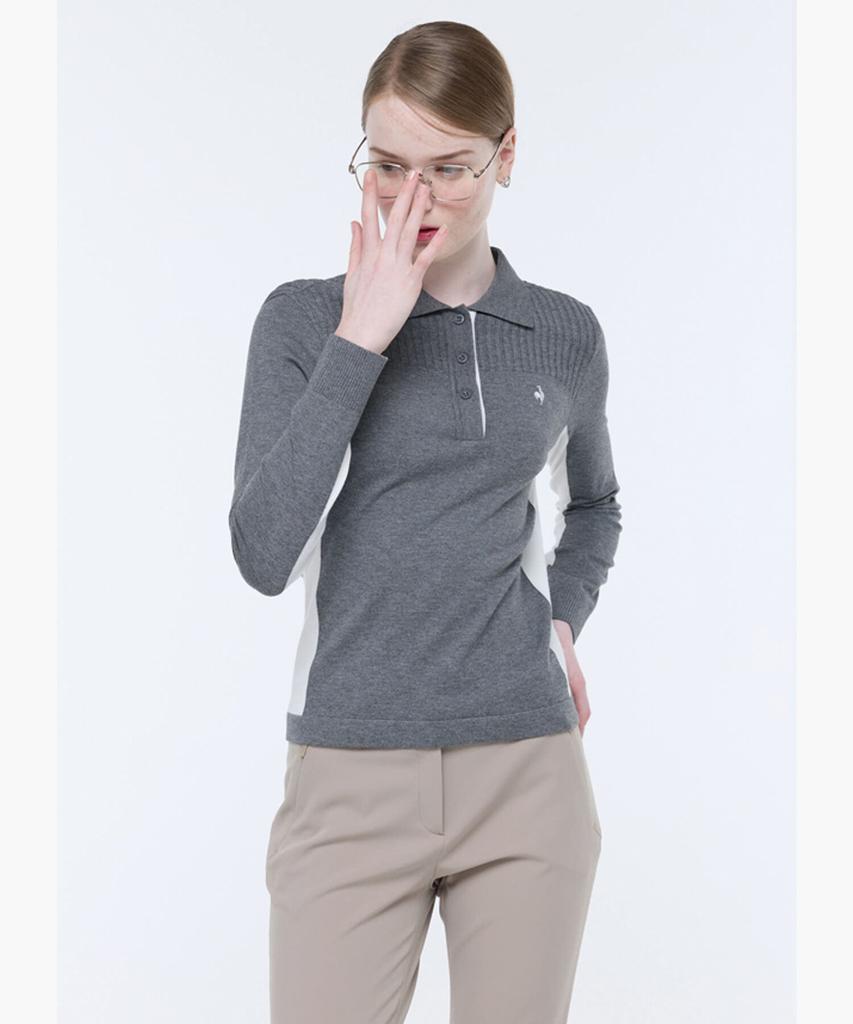 LECOQ GOLF Women'S Contrast Collar Sweater (Gq322Lkp92)