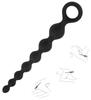 Ninonly Anal Anal Anal Bead Anal Anal Unisex Plug, Goods, Beads, Style, Development, Expansion, Silicone, (Black)