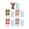 2026 New Year Christmas Decal Reindeer Snowflake Decorations Waterproof PVC Sticker for Indoor Window Wall Glass Door 55KF
