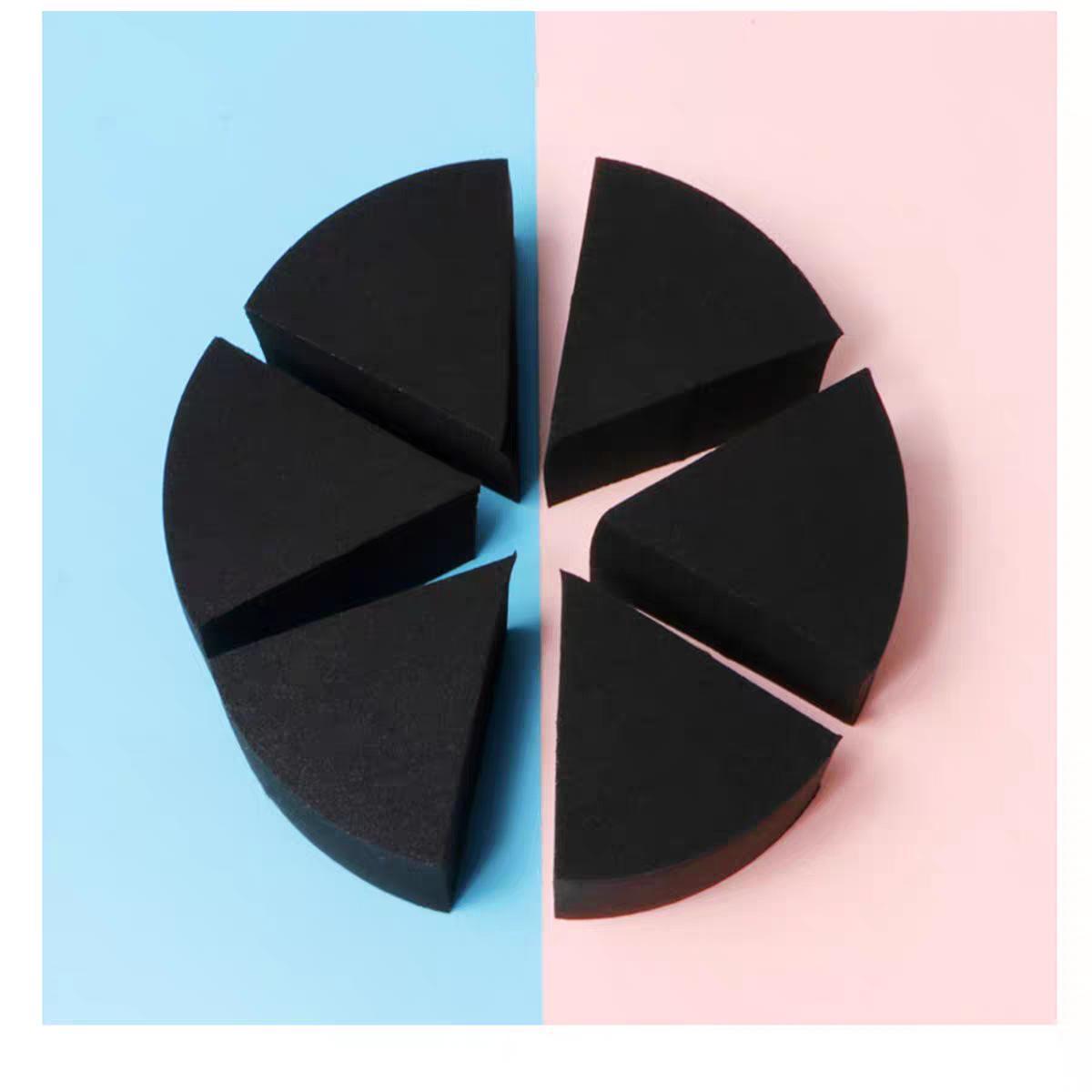 Parish Photo Studio Dual-Use Makeup Sponge Set - 6 Triangle Sponges for Foundation and Makeup Application.