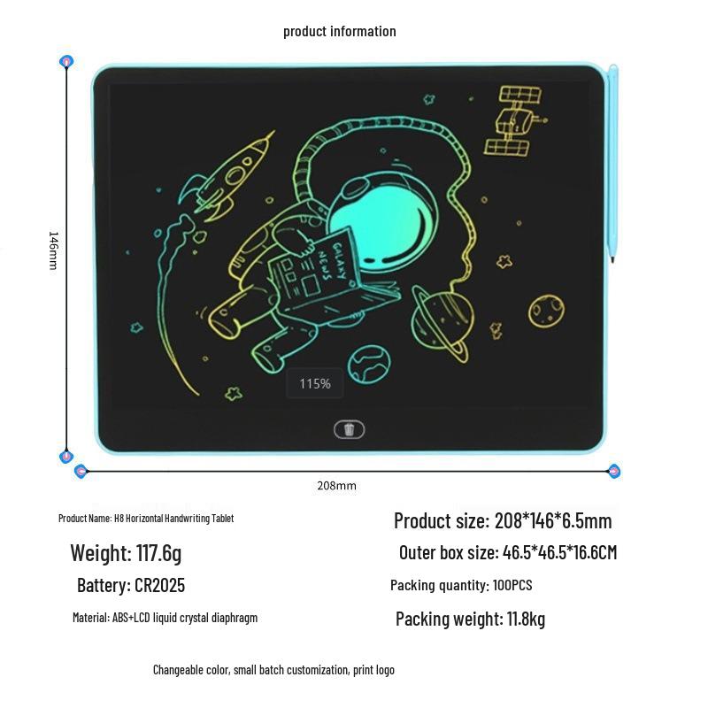Children's LCD Vertical & Horizontal Writing Tablet - Drawing & Writing Board with European Standard Qualification.