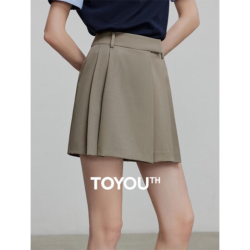 Women s Pleated A-Line Casual Skort Shorts L