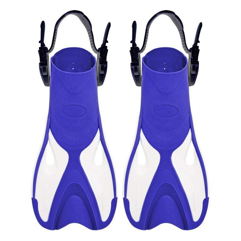 Adjustable Open-Heel Swim Fins Kids Size 24-36 TPR PP POM Short Frog Snorkeling Diving Gear