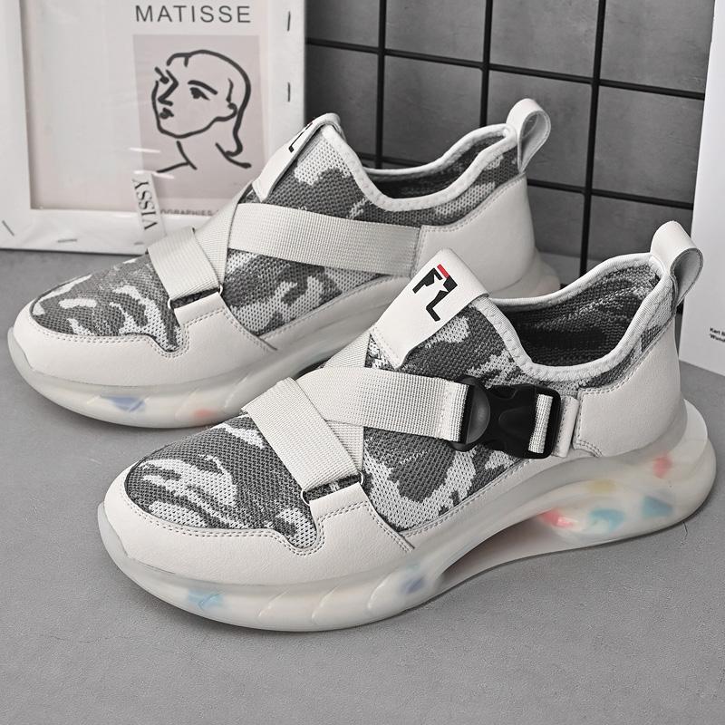 Trendy Brand Men's Casual Shoes Thick Soled Men's Outdoor Hiking Shoes New Men's Mesh Shoes Breathable Men's Sports Shoes