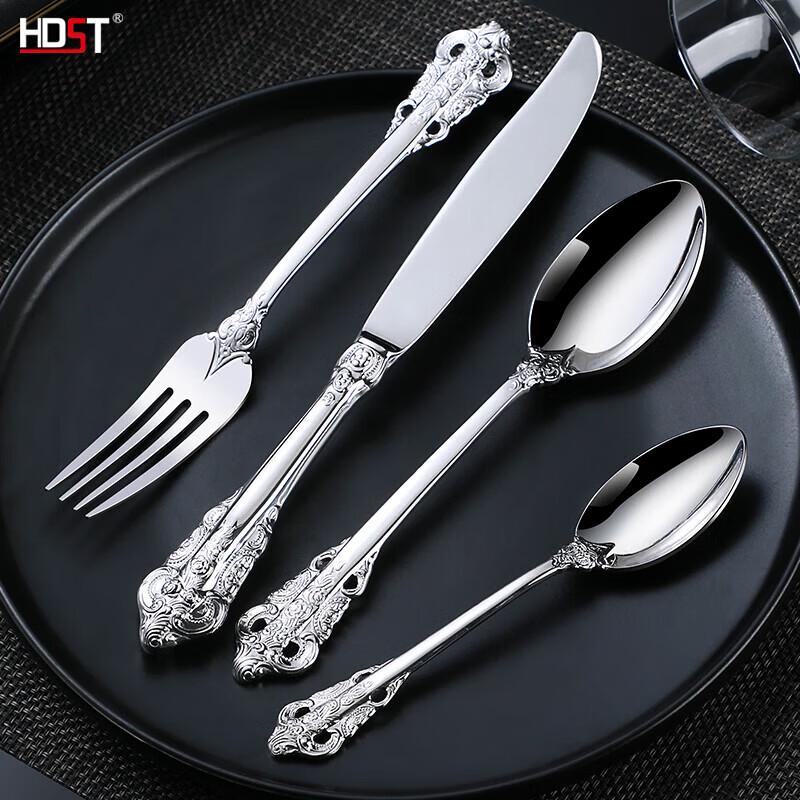 European Palace Style 24-Piece 304 Stainless Steel Cutlery Set