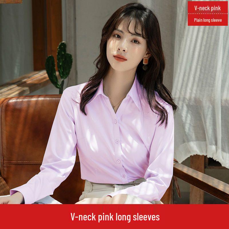 Damska Formalna Bluzka do Pracy - Opcje Długi/Krótki Rękaw w Kolorach Białym, Czarnym, Niebieskim na Wiosnę i Jesień