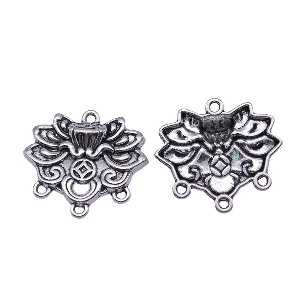 Chinese Pavilion Charm Connectors Character Animal Ethnic Style Findings For DIY Jewelry