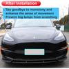 Yhcdsea For -2024 Tesla Model Y Front Fog Light Cover Trim Eyebrow Frame Decorative Accessories (Matt Black)