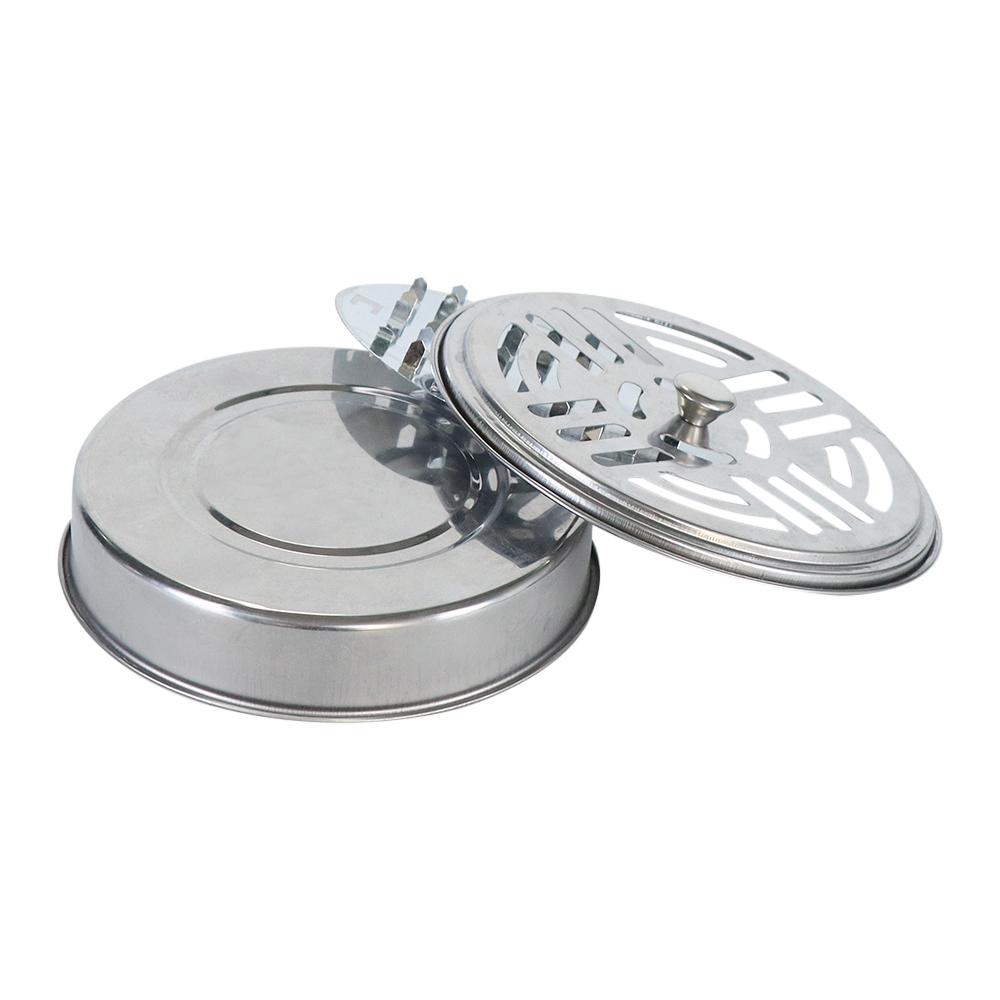 Stainless Steel Mosquito Coil Tray Holder Household With Mosquito Coil Holder Metal Tray Anti-mosquito Home Hotel Durable Fire P