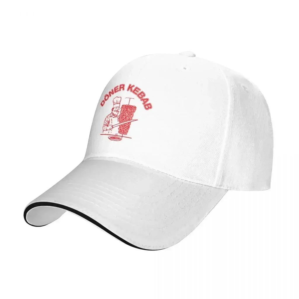 Doner Kebab Graphic Baseball Cap Casual Funny Sandwich Caps for Unisex Women Breathable Dad Hat Running Golf