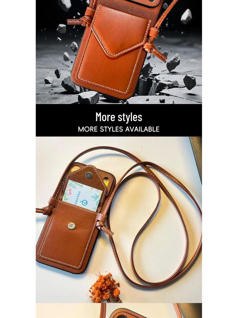 Lux Crossbody Hülle für Apple 16 Pro/17: Vollständige Abdeckung, Sturzsicheres Design