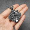 Cross Viking Amulets Crow Men Necklaces Stainless Steel Pendant Chain Women Punk Fashion Jewelry New Accessories Gifts Wholesale