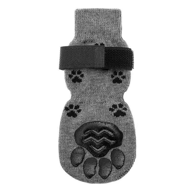 Breathable Non-Slip Cotton Socks for Large & Medium Dogs, 4-Pack
