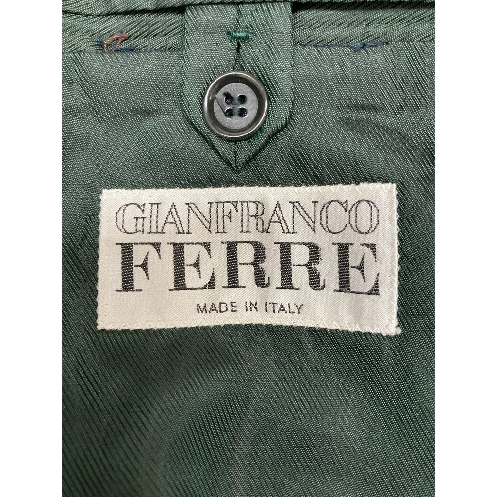 Gianfranco Ferre Black gold button wool double breasted peaked lapel jacket Jacket 48 greenUsed