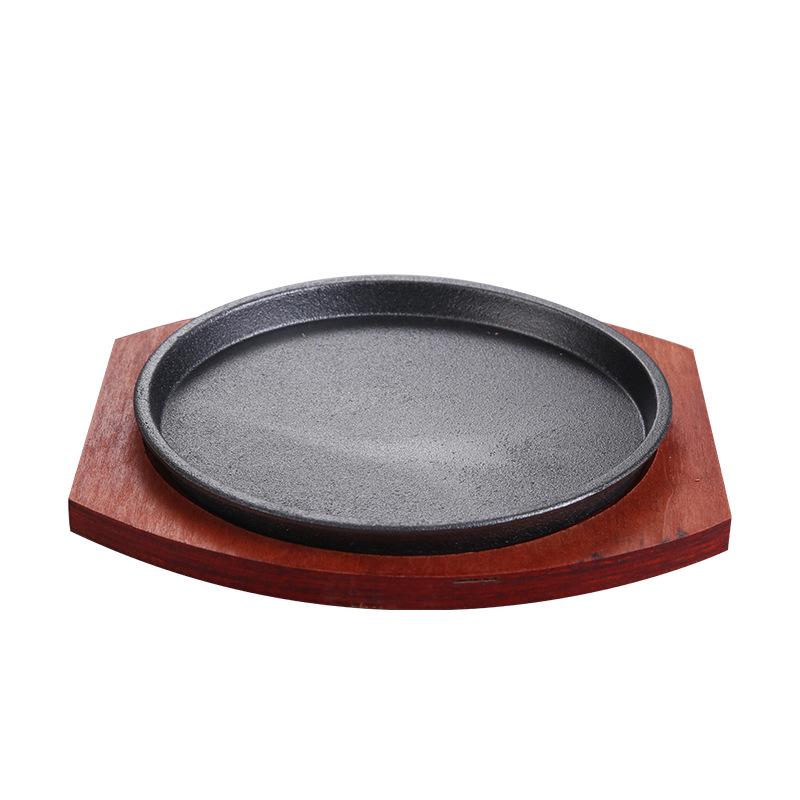 Round Thickened Cast Iron Griddle: Korean BBQ & Western Steak Pan