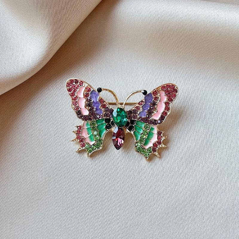 Dong An Di Oil Enamel Insect Butterfly Coat Button Brooch Daily Commuting Collar Flower