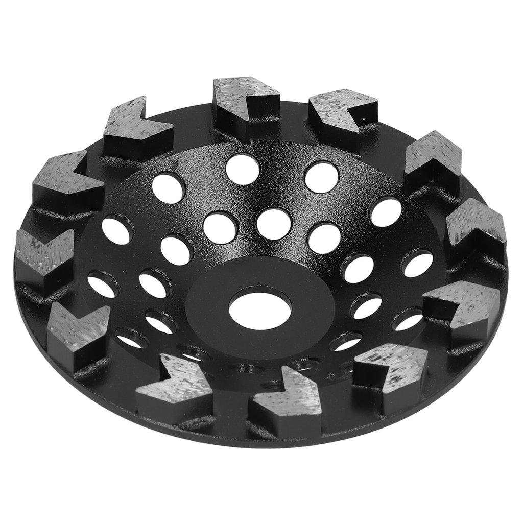 Diamond Grinding Wheel Cup 10 Teeth Black 180mm for Sanding Concrete Stone Cement