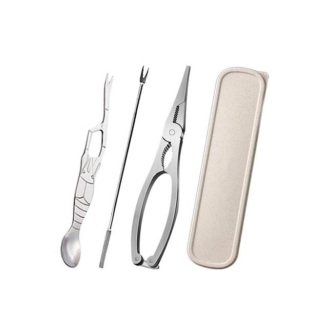 Super Quality 1-7Pcs Seafood Tool Sets, 304 Stainless Steel Lobster Crab Crackers Picks Spoons Set, Nut Crackers