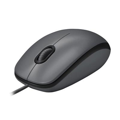 Wired Mouse - LOGITECH - M100 - 1000 DPI - Ergonomic Design - Black