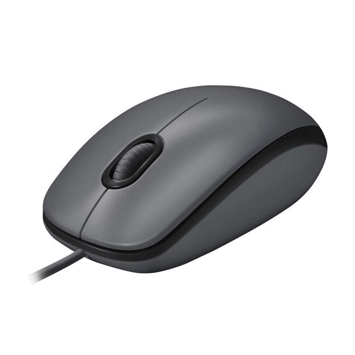 Souris Filaire - LOGITECH - M100 - 1000 DPI - Design Ergonomique - Noir