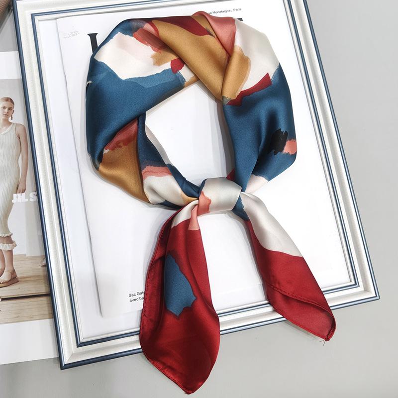 Strictly Selected 70 Silk Scarves, Simulated Silk Small Square Scarves For Women, Retro High-End Thin Versatile Professional Scarves