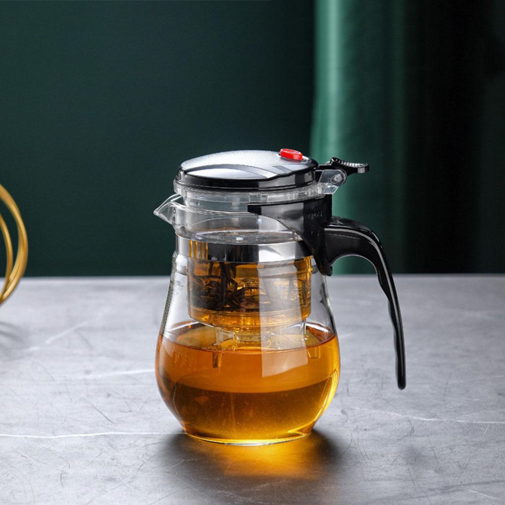 500ml/700ml Glass Teapot Press To Filter Tea Water Separator Household Office Filter Tea Maker Teaware Holiday Gifts Kettle