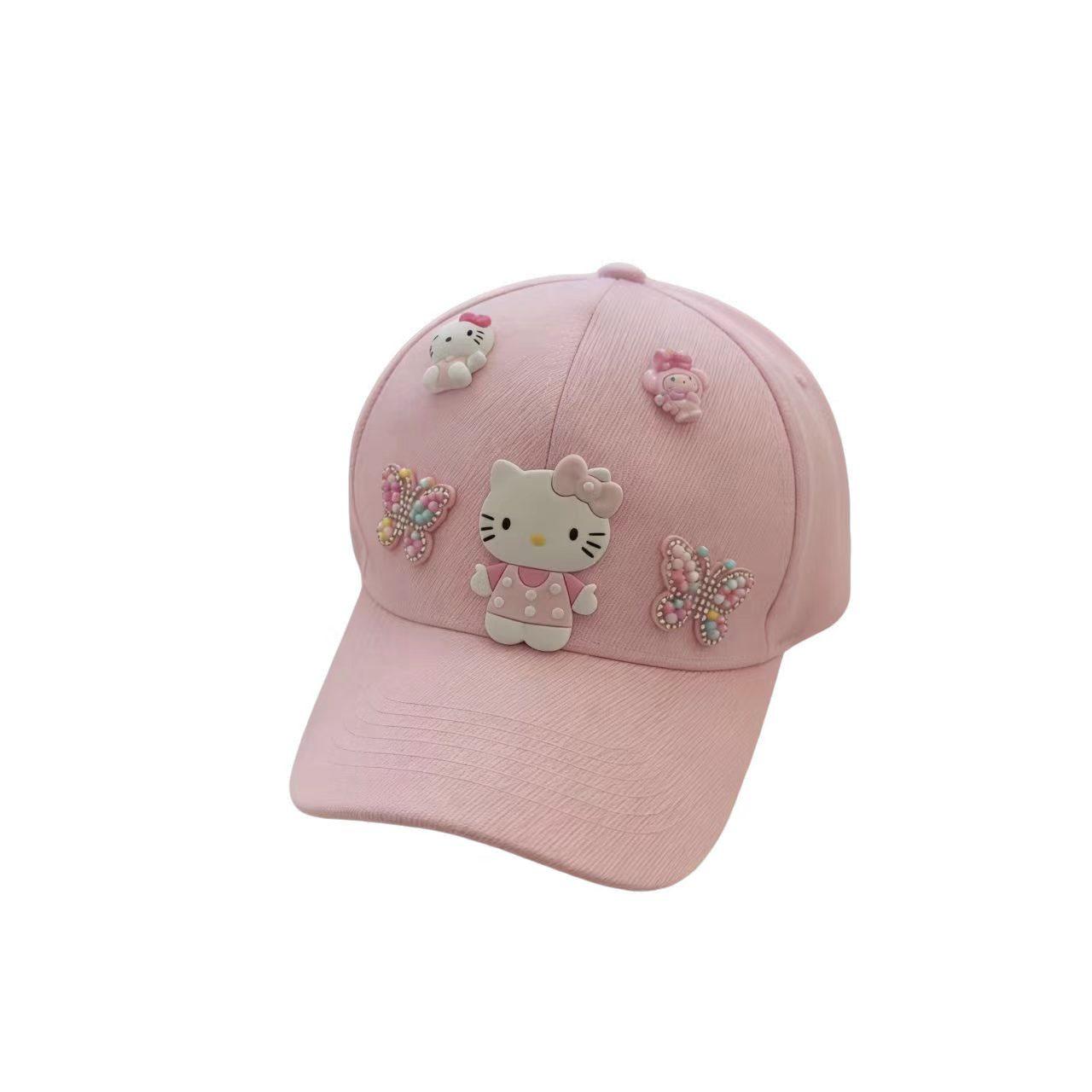 Hello Kitty Baseball Cap Peaked Cap Adjustable Children Outdoor Popular Simple Fresh Cute Kawaii Cozy розовый