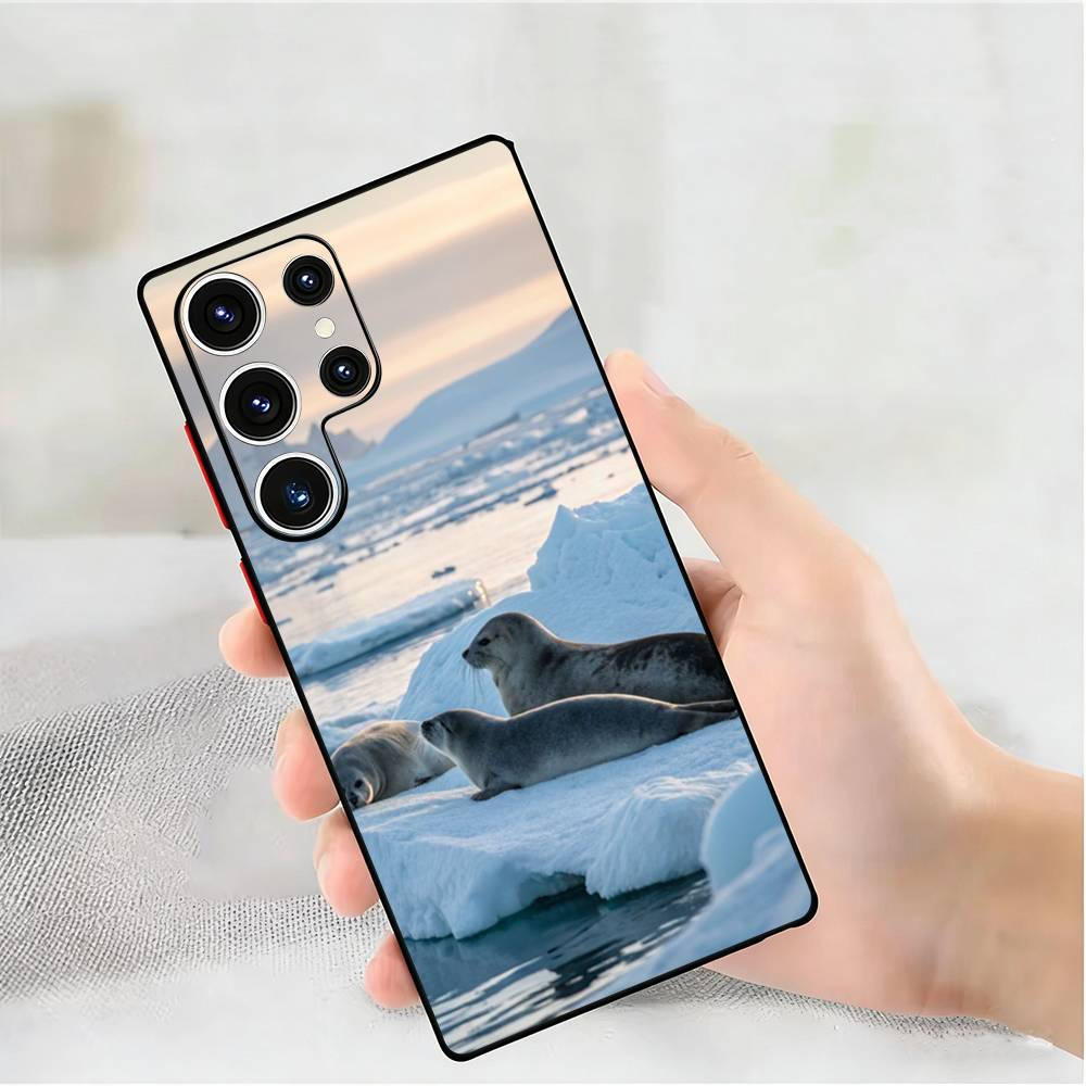 Animal Seal Phone Silicone Case for Samsung Galaxy S 24,22,20,23,21,20 Ultra Plus Lite 5G Print Silicone Cover