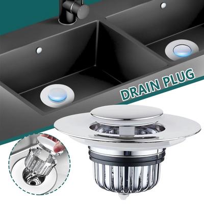 Universal Sink Sealing Drain Plug Quick Draining Sewer Drain Protector For Kitchen Bathroom