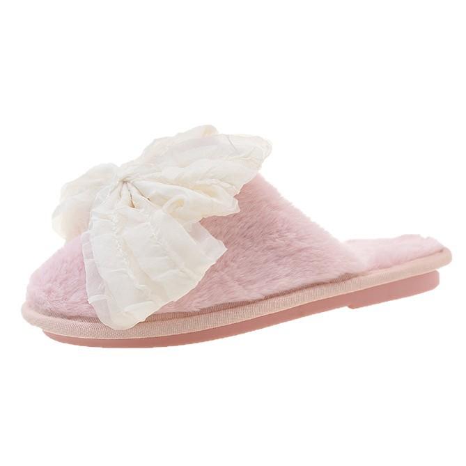 Baotou drag cotton shoes for women's home use, new thickened velvet, indoor and outdoor warmth in autumn and winter, small and fresh fluffy half slipp