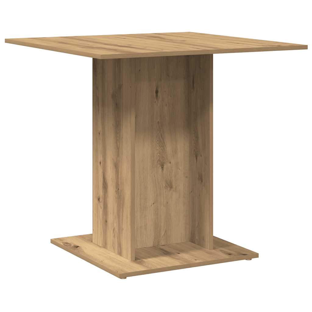 Vidaxl Dining Table, Artisan Oak Color, 80X80X75 Cm