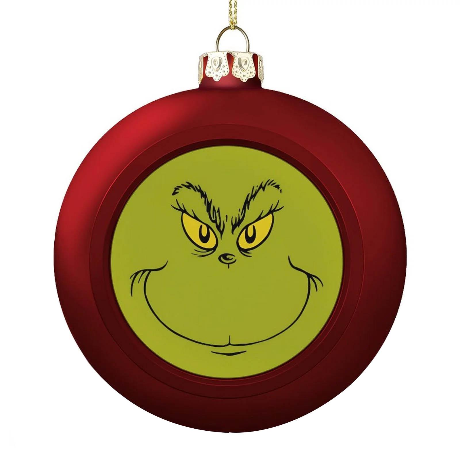 

6cm Christmas Decoration Christmas Tree Ornaments With Green Hair, Cute Decoration Props One Size красный