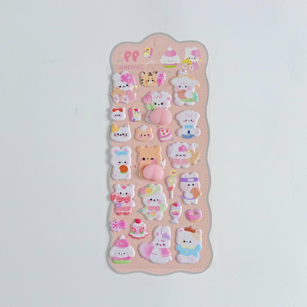 3D Cartoon Blasensticker: Niedliche Kinder-Verkleidung für Handys & mehr
