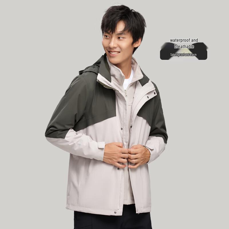 NORTHLAND Men's Grey Rock 3-in-1 Waterproof Jacket