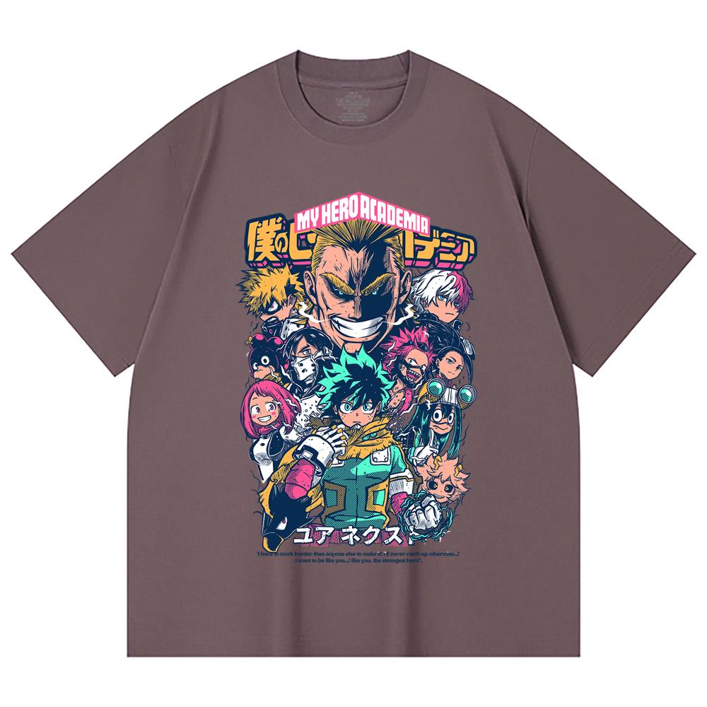 230 Gsm 100% Cotton My Hero Academia V6 Print Unisex Heavy Cotton T Shirt