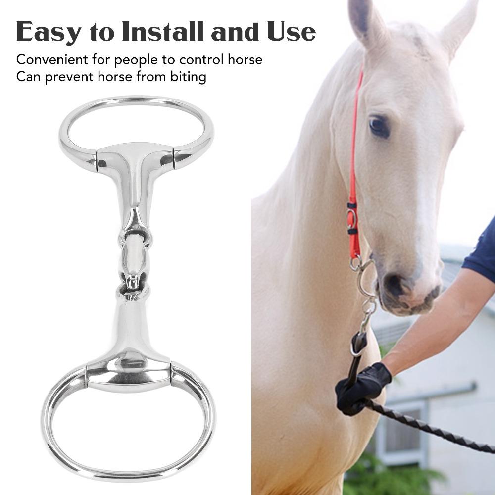 Oval Link Horse Gag Ring Stainless Steel Loose Ring Snaffle Horse Snaffle Bit Horse Control