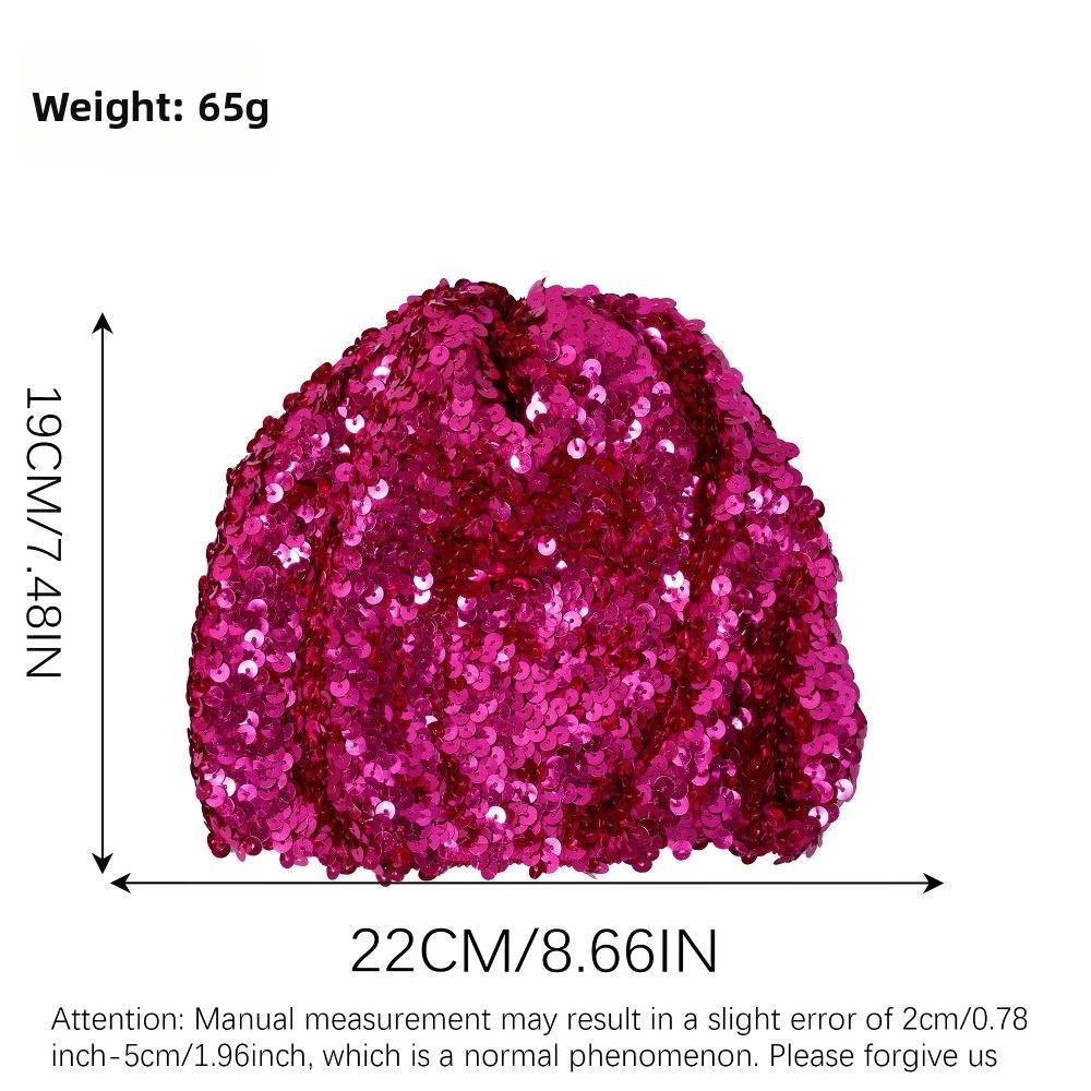 Sparkly Sequin Sequin Beanie Hat Shiny Finish Glitter Beanie Hat Popular Knit Beanie Hat For Women