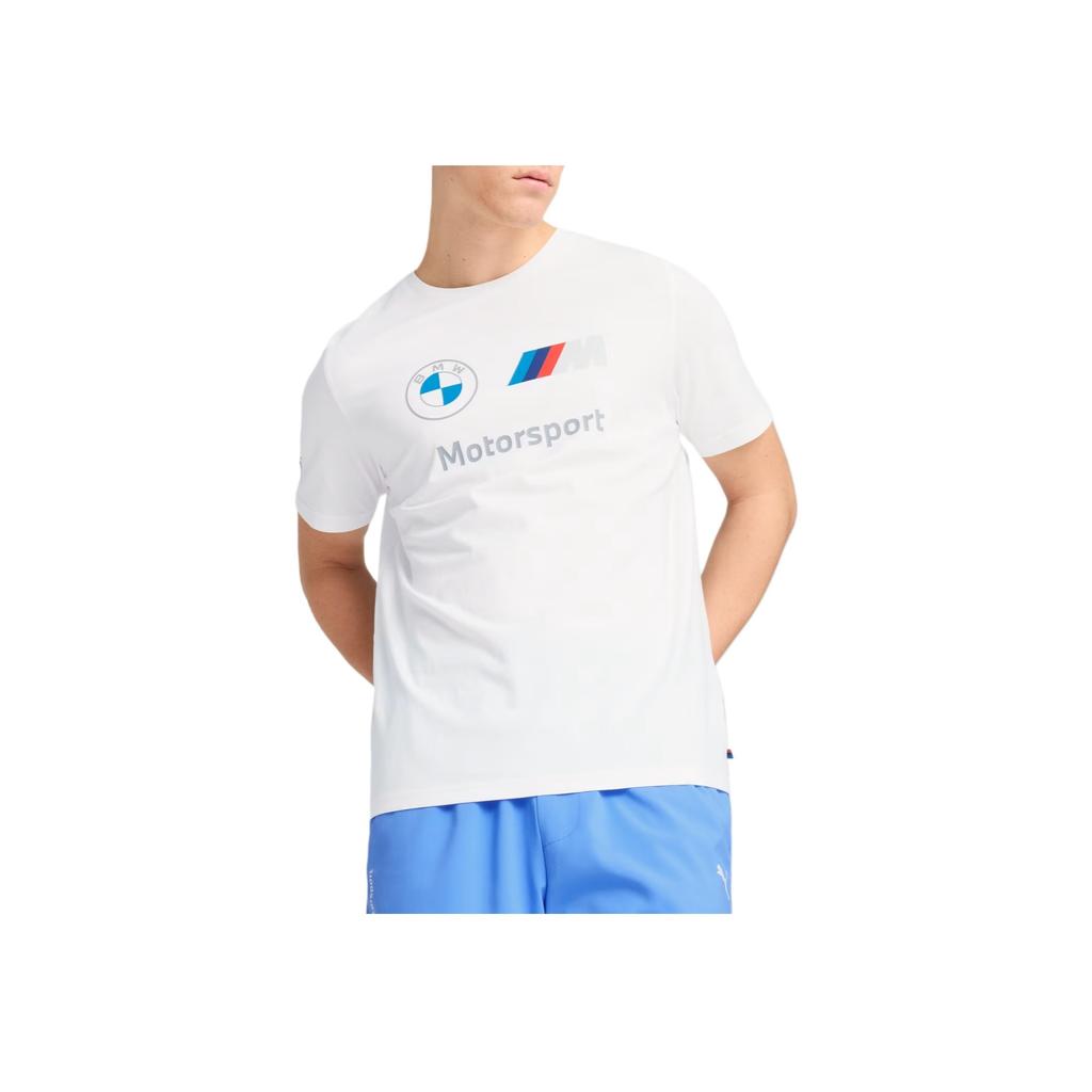 Puma Bmw M Motorsport Essentials Series Skin-Friendly Minimalist Versatile Short Sleeve T-Shirt Men Tops 632358-02