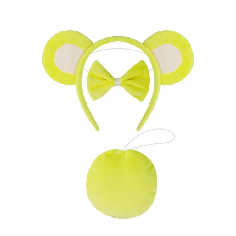 

Cartoon Bear Ears Hairpiece Soft Headband Adjustable Bows Tie Short Dress Cosplay Accesories for Children and Teens