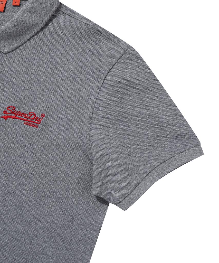 Syupeodeulai Vintage Logo Polo Shirt Melange Grey Sdmiqap60Mgr