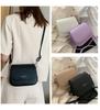 Modna Torba na Ramię typu Siodełko Damska ze Skóry PU Torba Crossbody Prosta Jednokolorowa Torba Listonoszka z Klapką Modne Torebki Etui