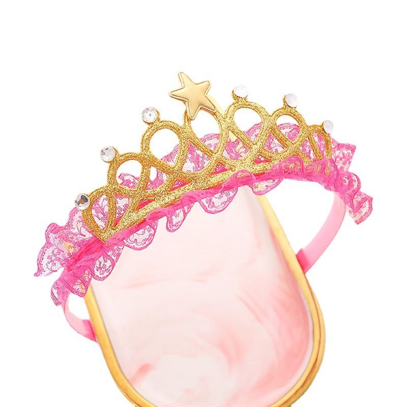 Dreamy Tulle Crown Headband with Sparkling Bow for Girls - Perfect , Transform Your Little Princess into a Shining Star!