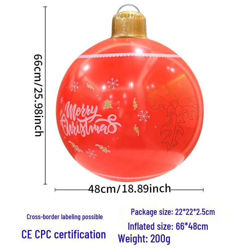 Inflatable Outdoor Christmas Ball Lantern for Courtyard Decoration