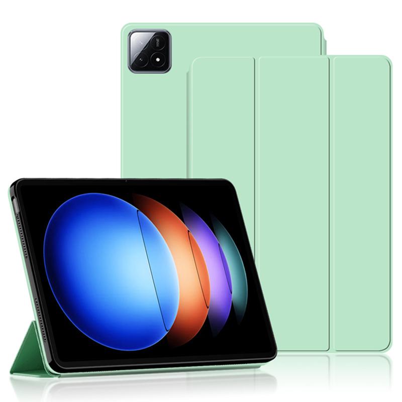 For Xiaomi Pad 6S Pro 12.4 Case Trifold Stand PU Leather Tablet Protective Cover