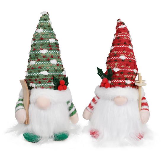 Christmas Plush Gnome with Light 11inch LED Lighted Stuffed Dwarf Figurine Small Light Up Swedish Tomte Elf for Holiday Indoor Table Decor