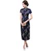 Lady Petticoats Plus Size Women Short Sleeve Dragon Phoenix Print Chinese Cheongsam Banquet Midi Dress