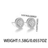 Crystal Cluster Stone Stud Earrings: Unique Titanium Steel, Fade-Resistant, Versatile Cool-Style Jewelry for Men and Women