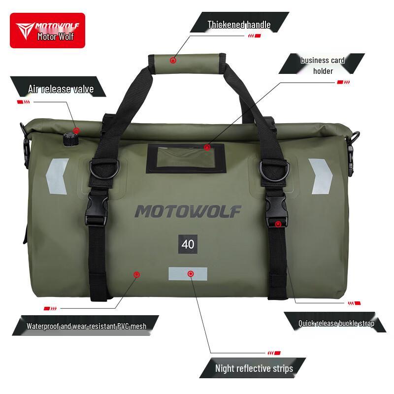 MOTOWOLF Motorcycle Waterproof Tail Dry Bag